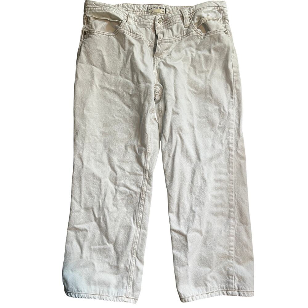 We the free shelby low-rise boyfriend jean daisy white size 33